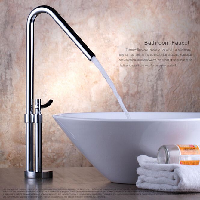 2019 Newest Contemporary Design Solid Brass Bathroom Faucet Tall 2019 Newest Contemporary Design Solid Brass Bathroom Faucet Tall Polished Sink Faucets Waterfall Basin Side A T038 From Cnxiri 43 46 Dhgate