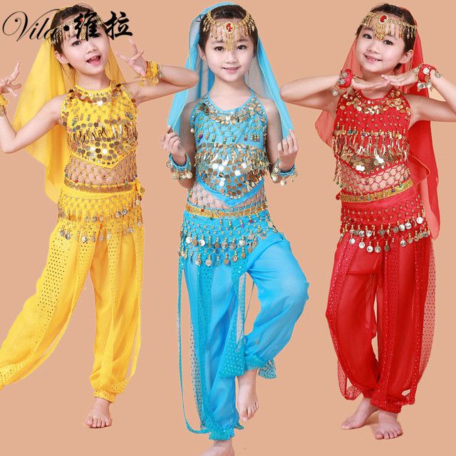 Handmade Children Belly Dance Costumes Girls Bollywood Indian