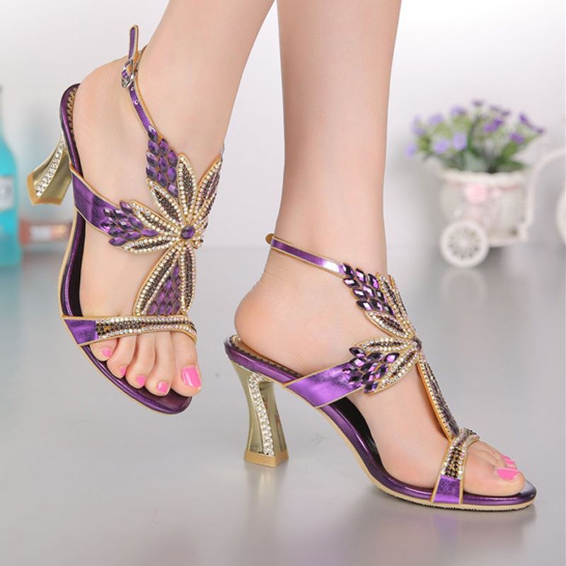 purple sandals for wedding