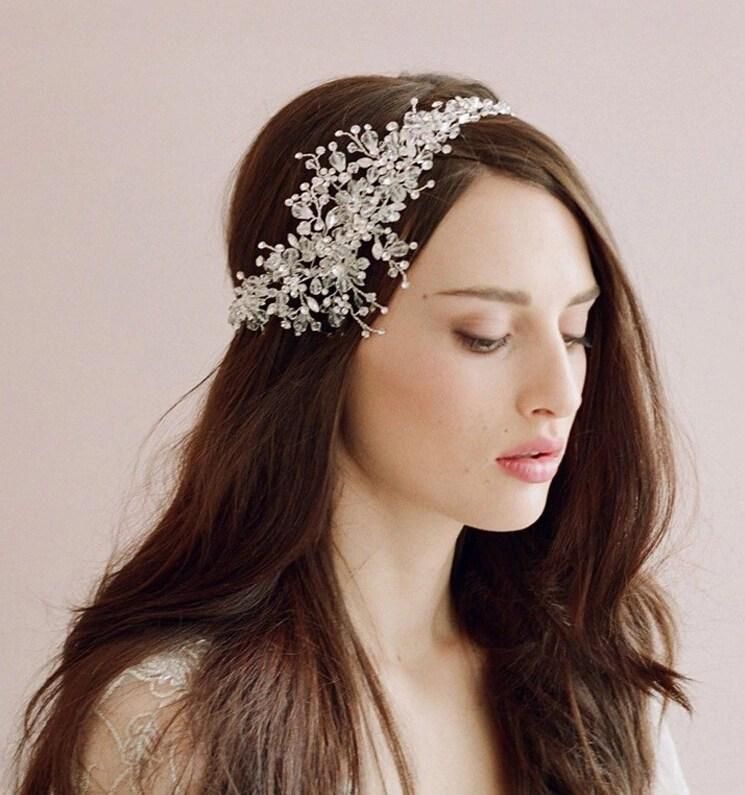 Handmade New 2015 Bridal Hair Crown Flower Rhinestone Headbans Tiaras ...