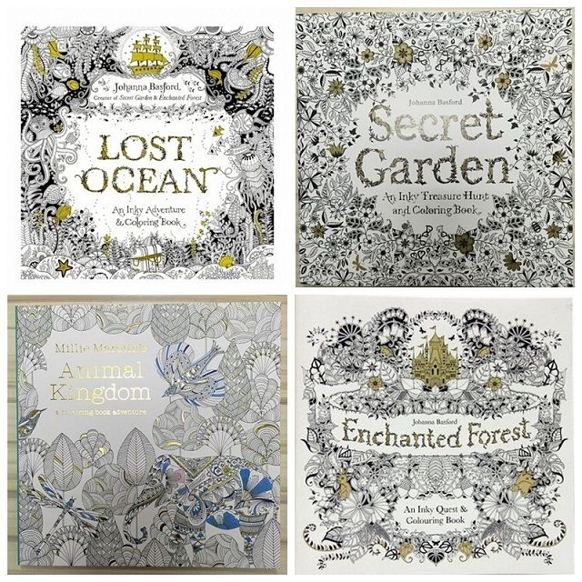 Prettybaby English Secret Garden Coloring Book For Relieve Stress Kill Time Graffiti Painting Drawing 96 Pages 4 Designs