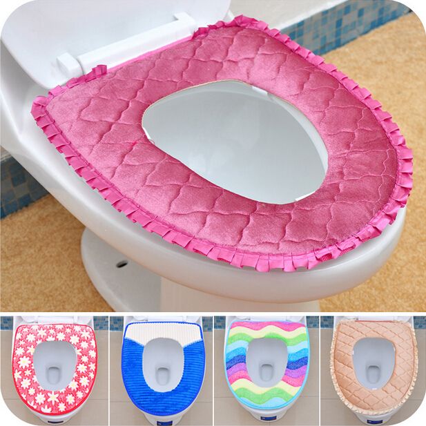 2019 Warmer Toilet Washable Cloth Seat Cover Pads Lycra Use In O Shaped Flush Toilet From