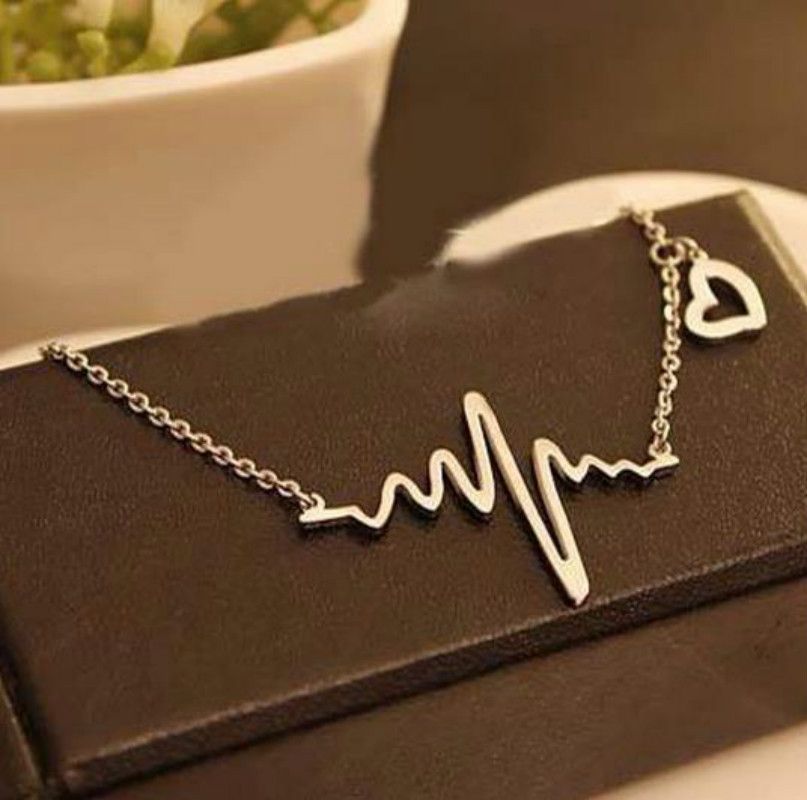 2019 Stainless Steel Heartbeat Pendant Necklace Heartbeat Necklace Body