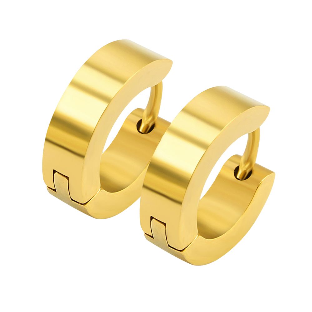 2019 hoop earrings gold color man stainless steel huggies small hoop
