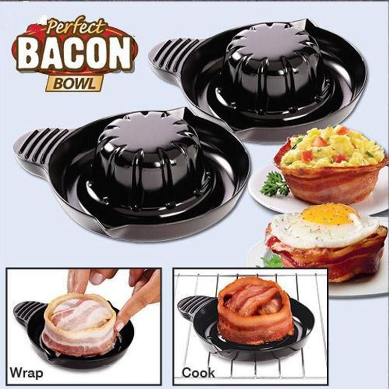 perfect bacon bowl microwave oven edible bowl of bacon salad meat
