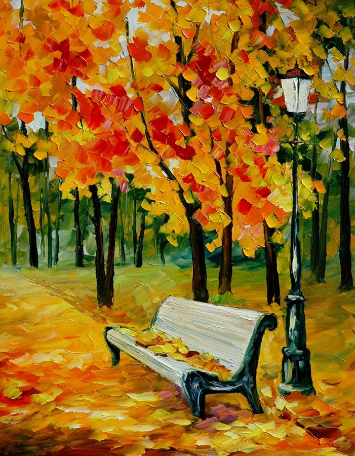 Acrylic Paintings Of Benches Acrylic Paintings Of Benches