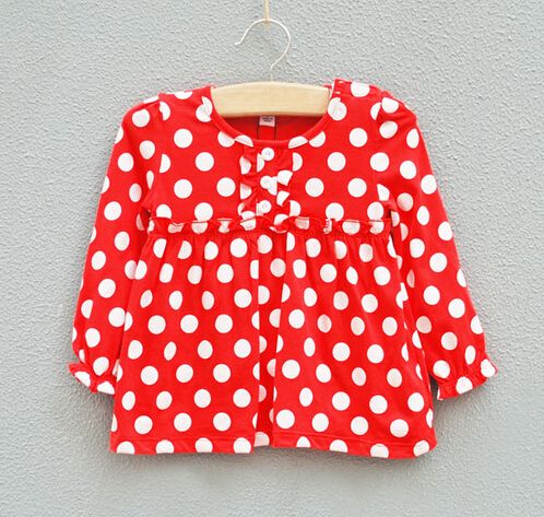 girls red polka dot shirt