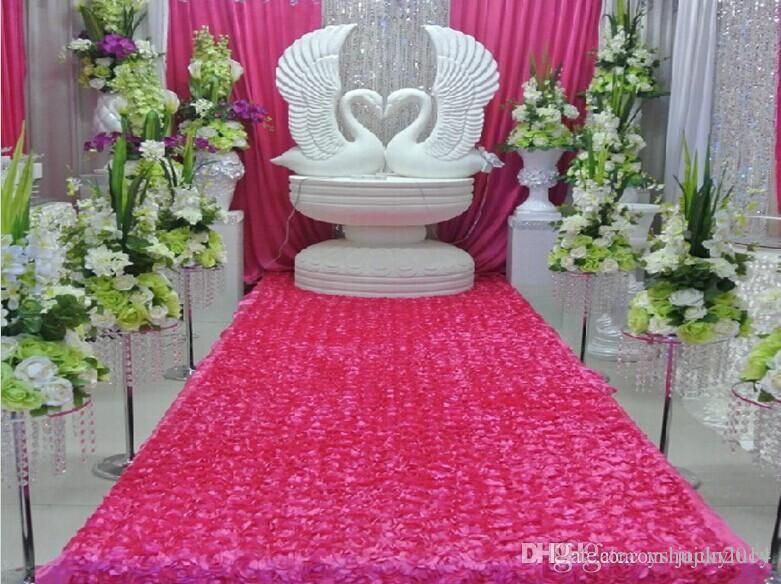 Romantic Wedding Carpet Favors 3d Rose Petal Aisle Runner Romantic Wedding Carpet Favors 3d Rose Petal Aisle Runner For Party Decorations Supplies Shooting Prop Available Diy