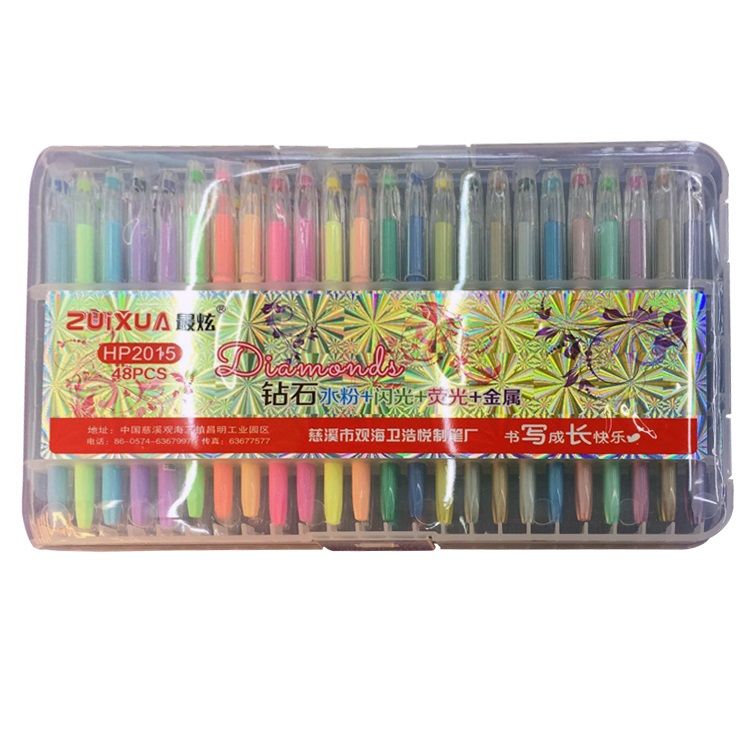 Best Quality Prettybaby Neon Water Chalk Diamond Gel Pens Fluorescent Glitter And Metallic Pen For Secret Garden Coloring Book Fine Drawing At Cheap
