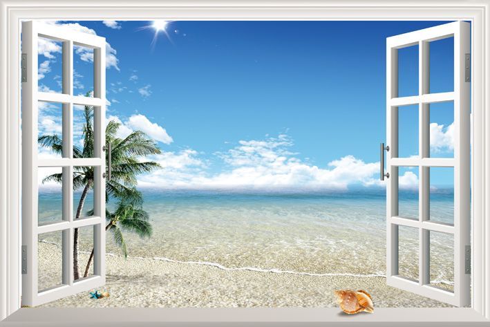 Diy Window Scenery Outside Fake Windows Sticker 120 80cm Sofa Diy Window Scenery Outside Fake Windows Sticker 120 80cm Sofa Backdrop Bedroom Pvc Environmental Art Wall Removable Hg 6 Room Stickers For Kids
