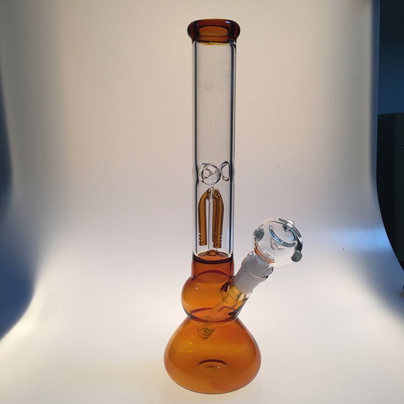 2019 Glass Bong Hookahs 3 Arm Water Pipes Percolators Free Bowl And