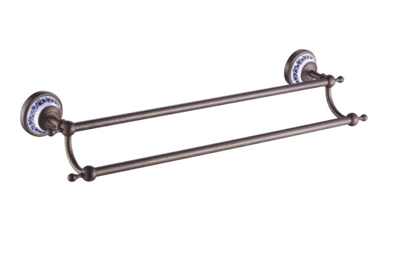 2 Pcs 24 inch glod brass ceramic towel bars