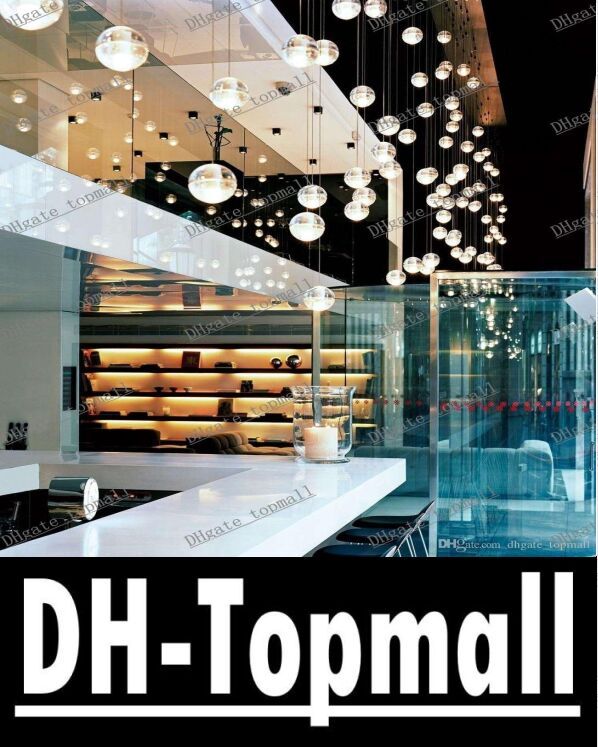 factory sales bocci g4led crystal glass ball pendant lamp meteor