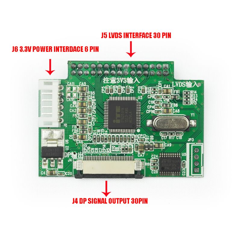 3.3V 30 Pin LVDS Turn To EDP Signal LCD Converter Board ... dh wiring diagram 