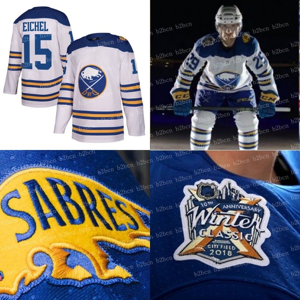 White 2018 Winter Classic Buffalo Sabres 15 Jack Eichel Jersey 90 Ryan