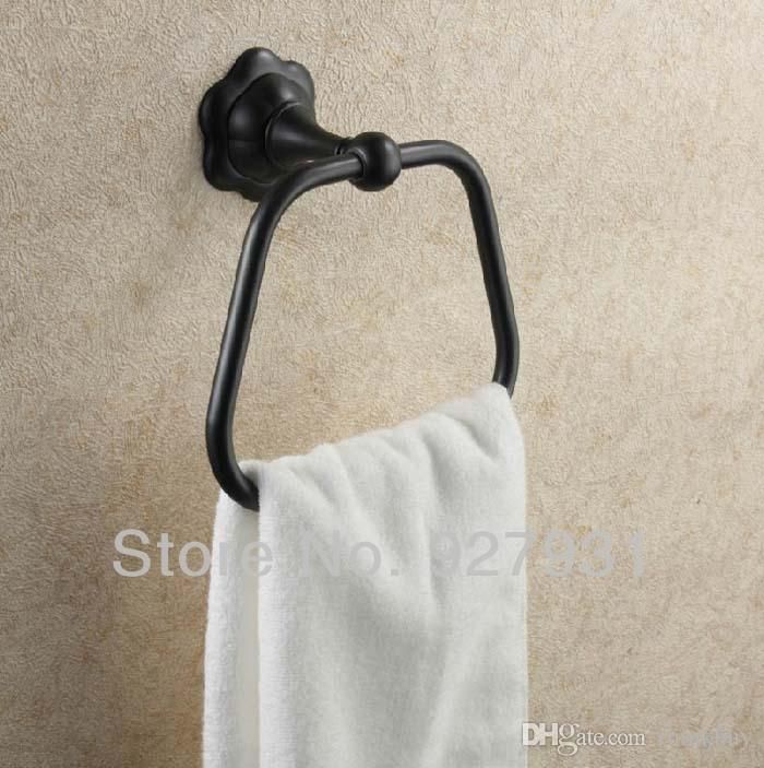 2019 Wall Mounted Oil Rubbed Bronze Bathroom Towel Ring Square Shape