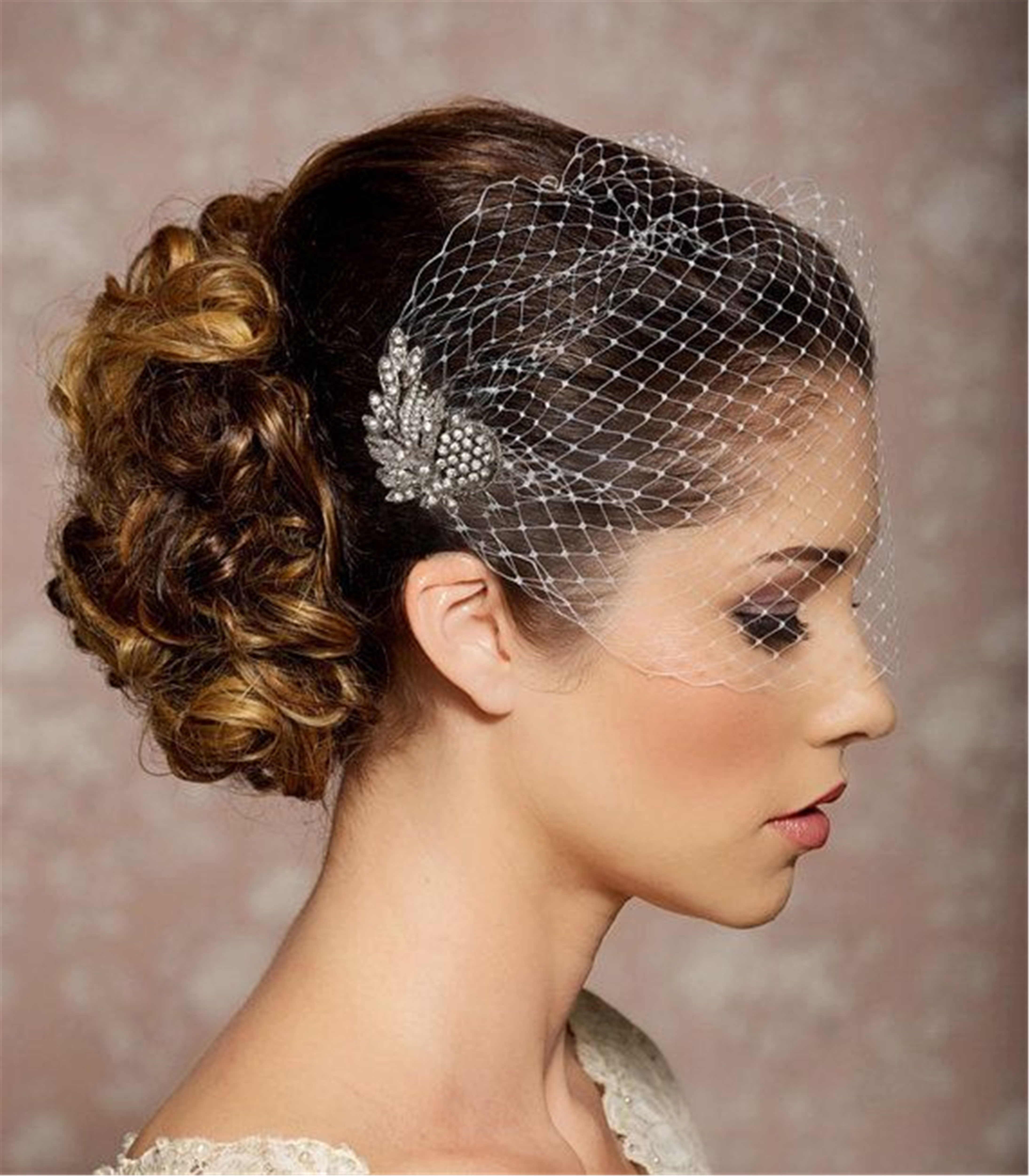 2017 Fascinating Birdcage Veils Wedding Hair Accessories ...