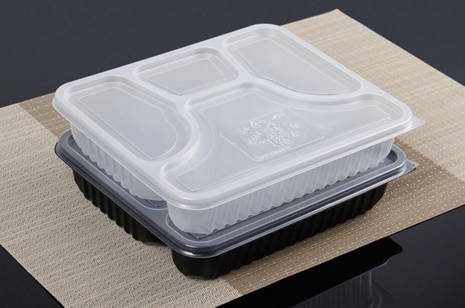 Wholesale Free Shipment 4 Compartments High Quality Disposable Bento