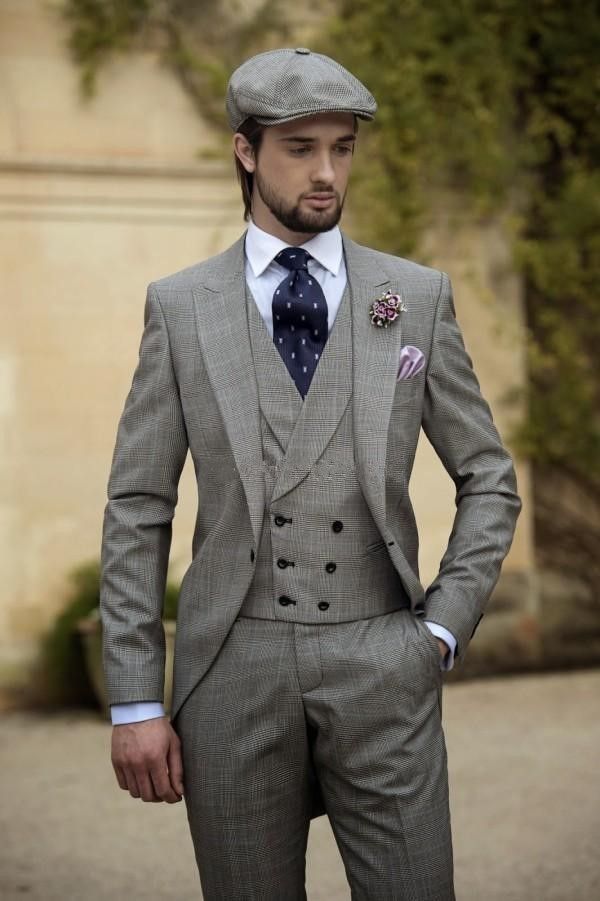 2016 Vintage Grey Mens Suits Peaked Lapel Wedding For Men 2016 Vintage Grey Mens Suits Peaked Lapel Wedding For Men
