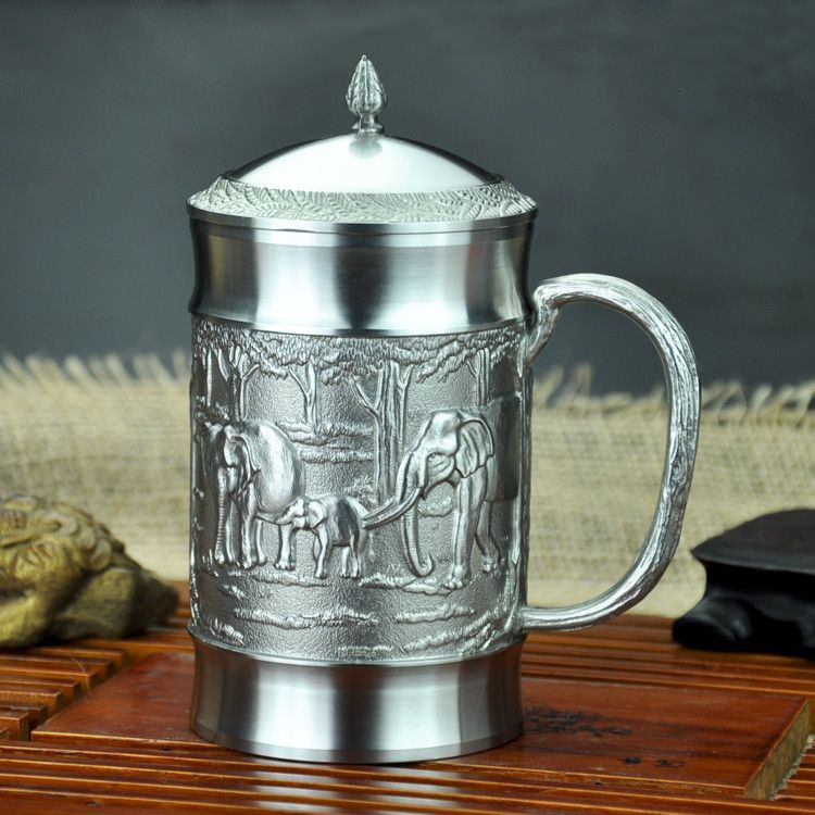 Thailand Siam Luo Xi, Pewter, Mark Cup, Beer Mug, Coffee Cup, Cup