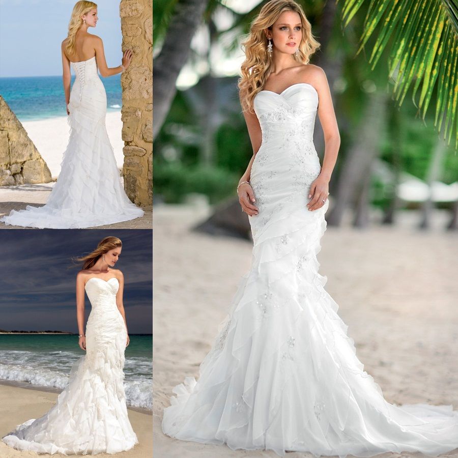 Mermaid Beach Wedding Dress Flash Sales ...