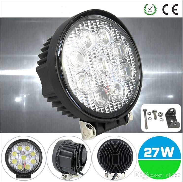 Automotive Work Lights 1800LM 27W High Power 9X 3W Bead LEDs Working