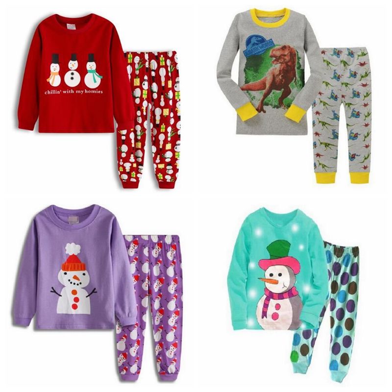 2-7 Years Old Infant Kids Baby Boys Dinosaur Pajamas Sleepwears Cartoon Tops Short Pants Summer Clothes Sets