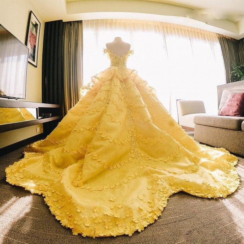 robe jaune mariage