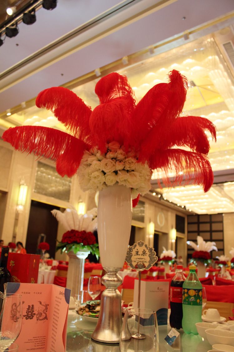 2019 DIY Ostrich Feathers Plume Centerpiece Weddings  Party  