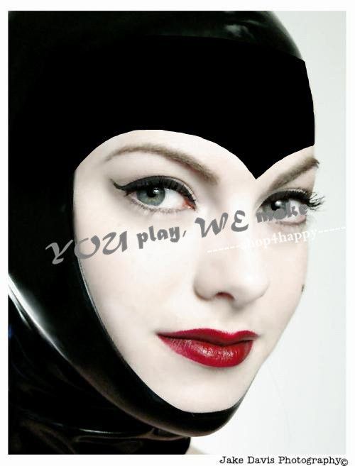 Shop4happy Latex Mask Open Face Rubber Mask Face Free Latex Hood Rubber