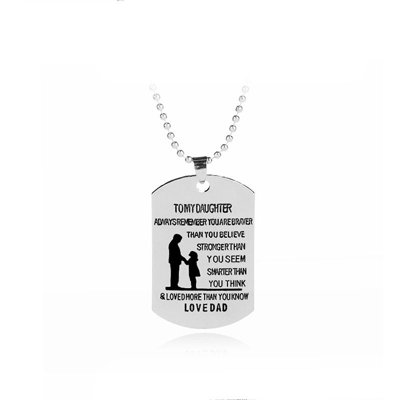 wholesale fashion necklace dad to my daughter tag dog collar