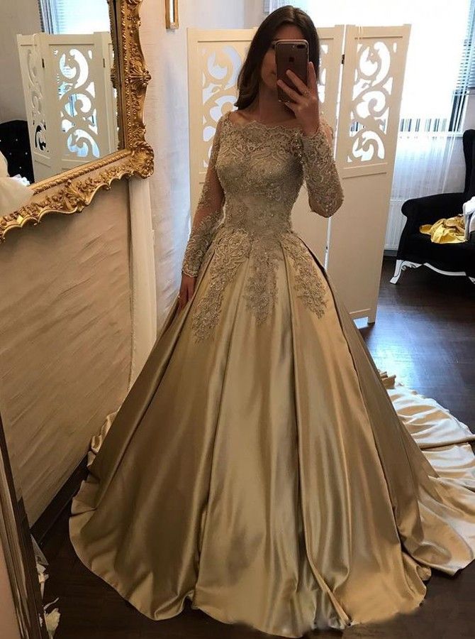 gold dress evening gown