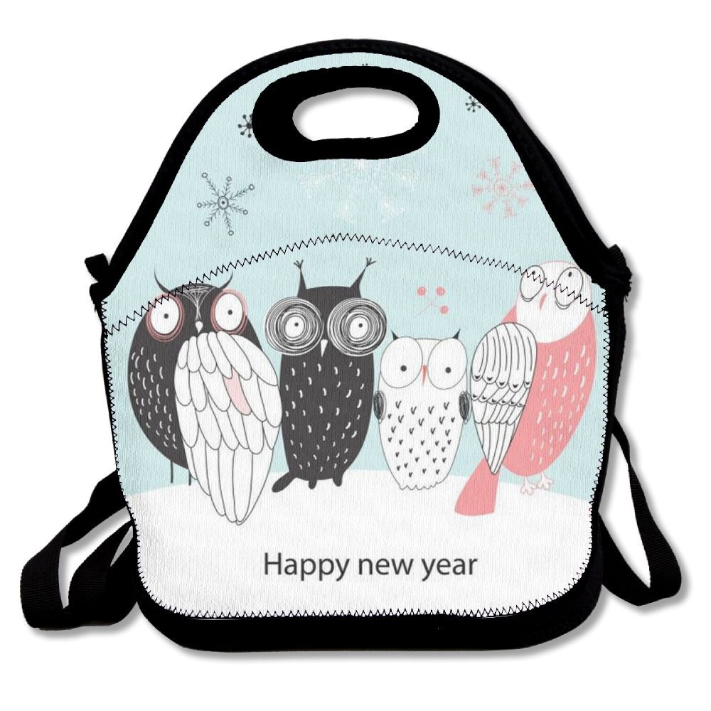 2018 Owl Merry Christmas Lunch Box Lunch Tote With Adjustable Strap Teen Cute Portable Women Food Bag From Fashionwardrobe $21 1