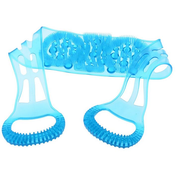 2021 White Durable Dual Side Silicone Back Scrubber Bath Shower Brush