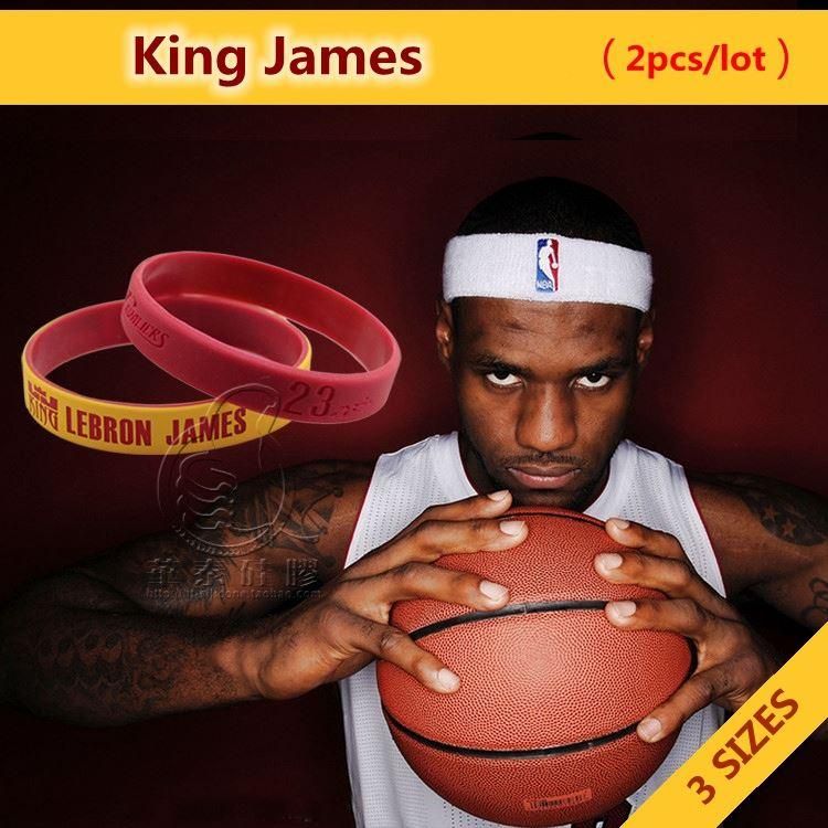 lebron james king 23 sport wristband set sport silicone wristband