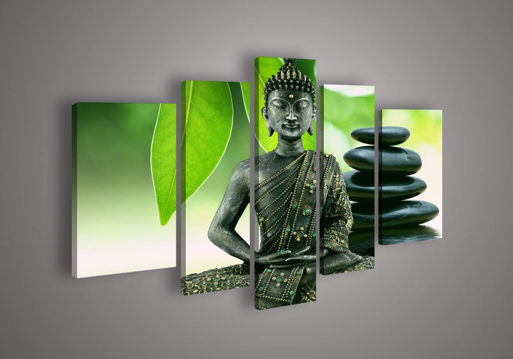 Buddha 5 Panel Wall Decor Decorations Ideas
