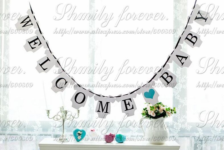 welcome home baby boy banner