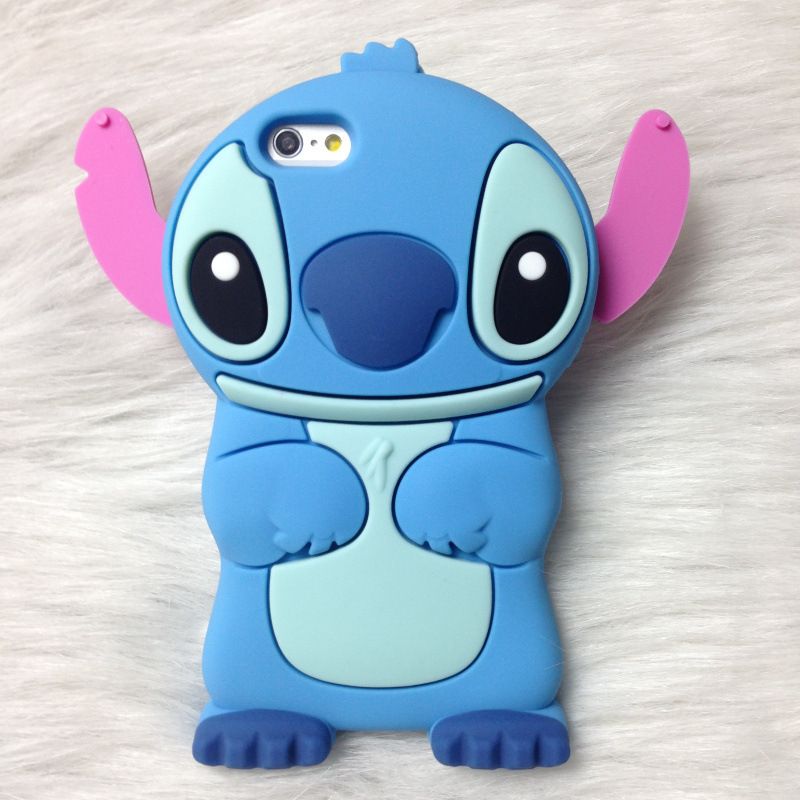 wholesale anime cartoon stich silicon 3d cute silicone back cover