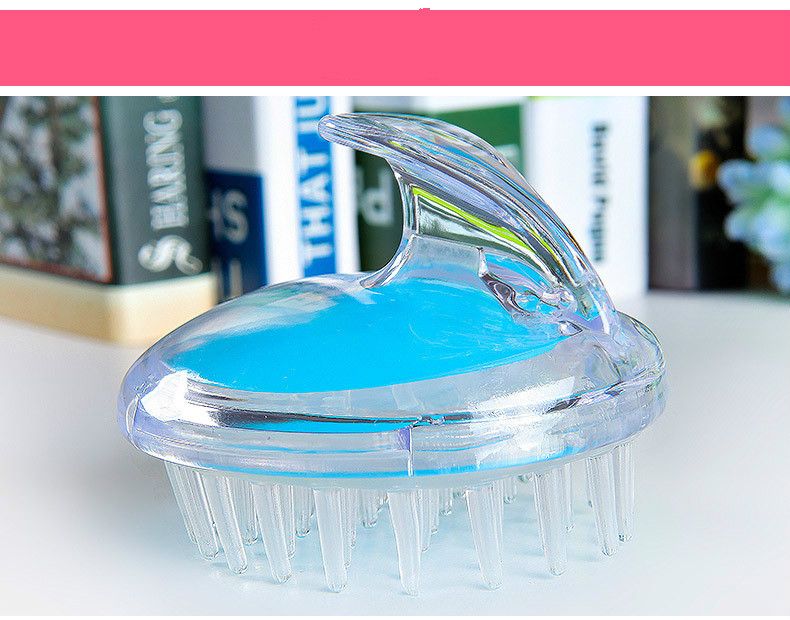 Round The Silicone Head Massager To Wash Brush Massage Scalp Itching