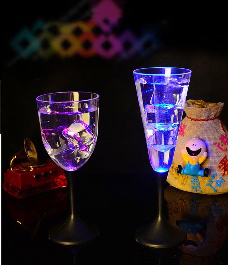 2021 Led Cup Flashing Wine Drinking Glasses Bar Drinkware Light Up
