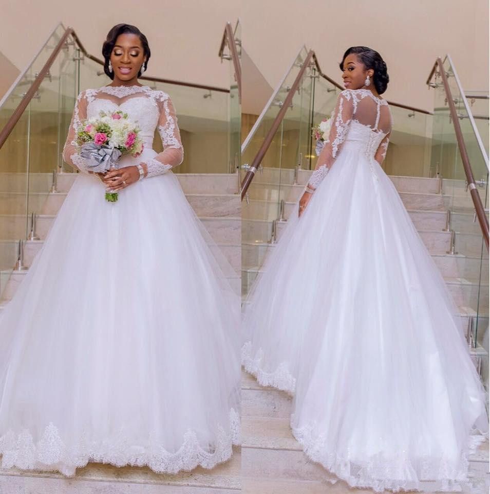  Discount  2019 SprinG South  Africa Wedding  Dresses  Illusion 