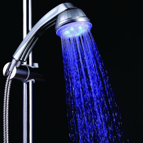2020 Multicolor LED Shower Head Sprinkler Handheld With 2 Adjustable