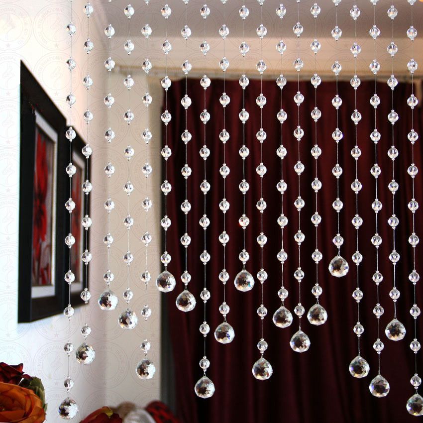 2018 Crystal Beads Curtain Blind Decoration Beaded Curtains For 2018 Crystal Beads Curtain Blind Decoration Beaded Curtains For Window Door Kitchen Glass Fronted Billboard Show Room Hanging From Easyok