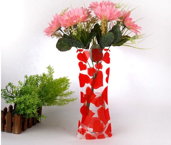 Unique Reusable Flower Vases Unbreakable Folding Foldable Plastic