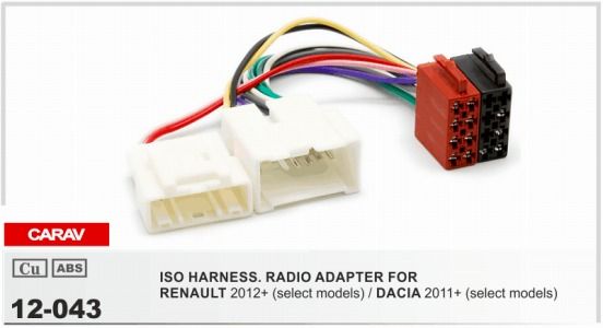 Carav 12 043 Iso Radio Adapter For Renault Logan Sandero