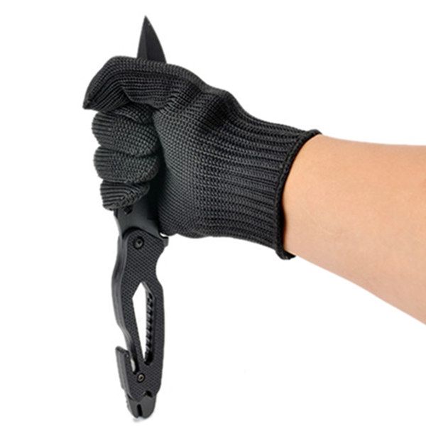 2019 Knife Proof Glove Black Steel Glass Cut Resistant Gloves Quality