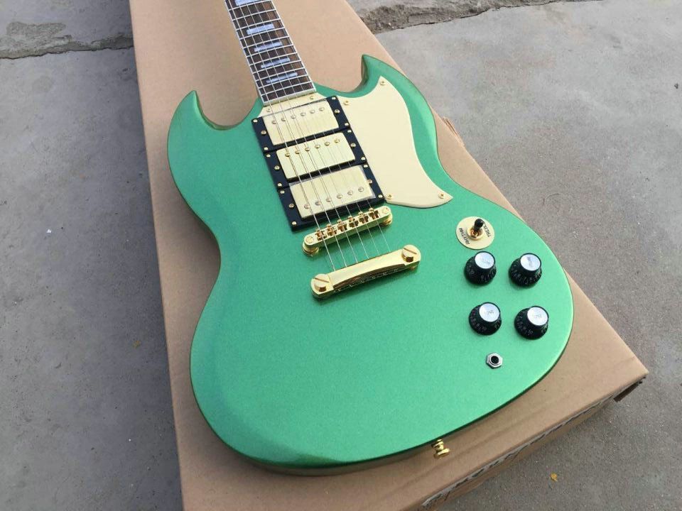 Custom Shop Green SG 3 Pickups Electric Guitar New Arrival Wholesale