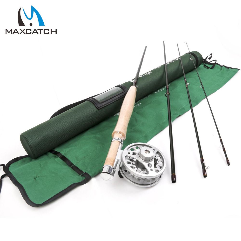 2020 Maxcatch Fly Fishing Rod & Fly Reel Combo 6.6FT 2wt Medium Fast