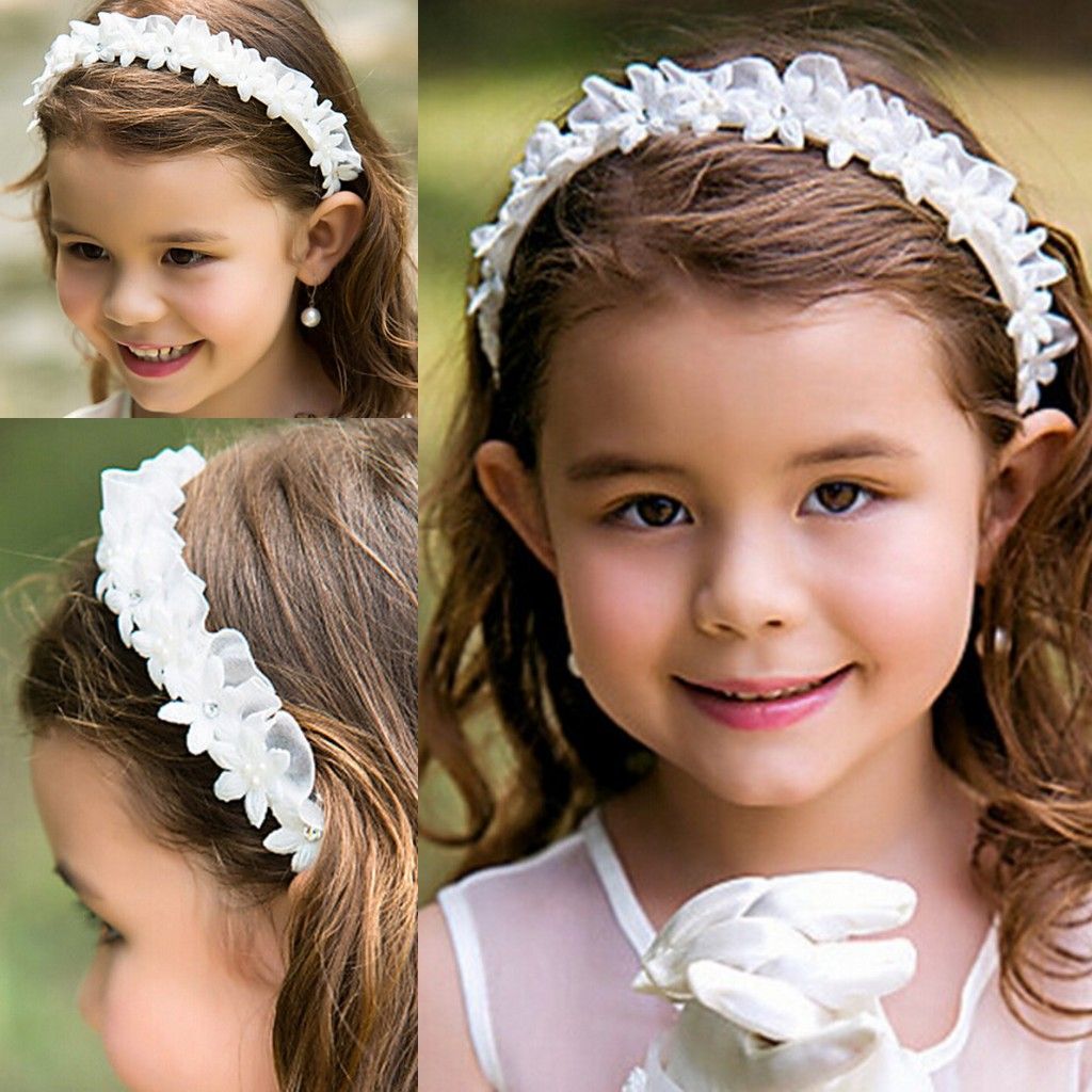 Flower Girl Headbands Toddler Head Flowers Hair Accessories Chiffon ...