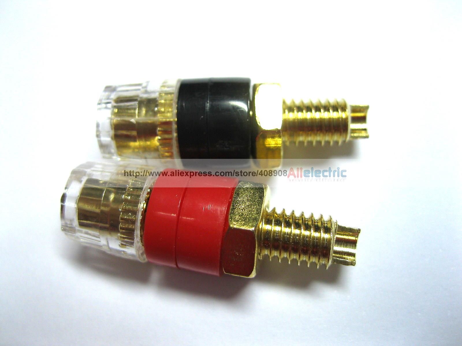 2020 Audio Speaker Cable Binding Post Connector Gold Plated Solder Type